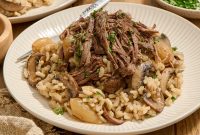 Red Wine Braised Beef Short Rib Risotto