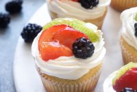 Fruit Tart Inspired Vanilla Cupcakes