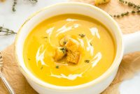 Creamy Butternut Squash, Potato and Leek Soup