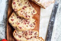 Strawberry Loaf Cake with Zesty Lemon Glaze Recipe