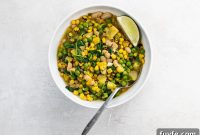 Hearty White Bean Stew with Potatoes and Sweet Corn