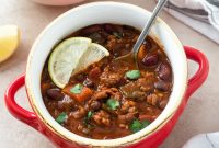 Smoky Spicy Chorizo Chili with Beans