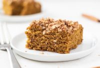 Pumpkin Coffee Cake Recipe with Oat Pecan Streusel
