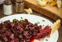 Beet and Mint Salad with Pomegranate Vinaigrette