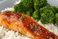 Crispy Oven-Baked Teriyaki Salmon Recipe with Sticky Glaze