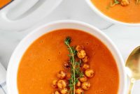 Creamy Tomato Hummus Soup Recipe — Velvety Tomato & Chickpea Soup