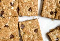 Brown Butter Oatmeal Cookie Bars with Chewy Caramel Centers