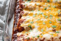 Weeknight Chicken Enchiladas Recipe with Cheesy Sauce