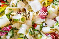 Vegan Antipasti Pasta Salad with Roasted Veggies and Olives