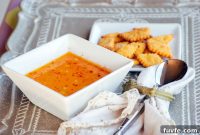 Creamy Roasted Sweet Potato Soup with Ginger and Lime