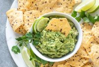 Homemade Guacamole with Lime, Cilantro and Jalapeño