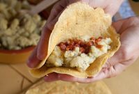 Chickpea Crêpes with Rosemary Mashed Potatoes and Crispy Bacon