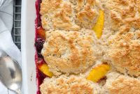 Peach and Blackberry Cobbler Recipe with Buttery Crumble