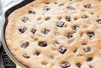 Gooey Cast Iron Chocolate Chip Skillet Cookie