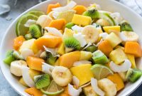 Refreshing Tropical Fruit Salad with Coconut and Lime