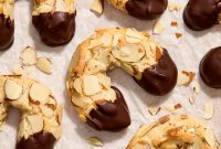 Chocolate-Dipped Almond Horn Cookies