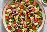 Mediterranean Chopped Salad with Feta and Lemon Vinaigrette
