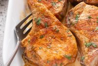 Juicy Oven-Baked Pork Chops with Garlic-Herb Crust