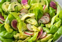 Butter Lettuce and Avocado Salad Recipe with Creamy Dressing