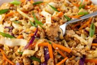 Egg Roll Bowl with Pork, Cabbage, and Ginger