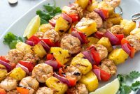 Grilled Jerk Shrimp and Pineapple Skewers