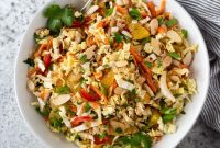 Crisp Napa Cabbage Salad with Sesame-Ginger Dressing