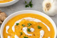 Creamy Roasted Butternut Squash and Pear Soup