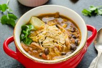 Slow Cooker Chicken Tortilla Soup Recipe with Avocado and Lime