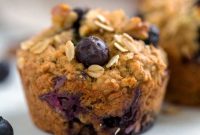 Blueberry Oat Muffins with Honey and Lemon Zest