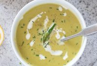Velvety Asparagus and Leek Soup with Lemon Zest