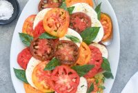 Classic Caprese Salad with Mozzarella, Tomatoes and Basil