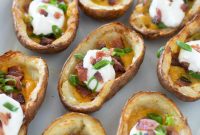 Air Fryer Potato Skins with Cheddar and Bacon