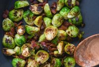 Crispy Roasted Brussels Sprouts with Bacon