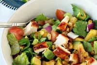 Grilled BBQ Chicken Chopped Salad with Tangy Ranch Dressing