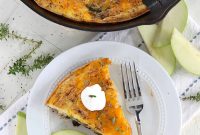 Apple Cheddar Frittata with Caramelized Onions and Herbs