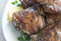 Juicy Grilled Chicken Thighs with Crispy Skin