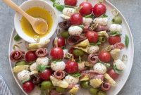 Antipasto Skewers Recipe with Salami, Cheese and Olives