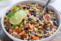 Zesty Southwest Brown Rice Salad with Lime and Cilantro