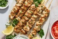 Authentic Greek Chicken Souvlaki Recipe with Tzatziki