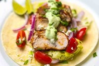 Blackened Chicken Tacos with Avocado-Lime Crema Recipe