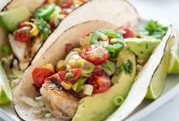 Grilled Fish Tacos with Zesty Cherry Tomato Salsa