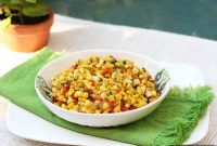 Roasted Sweet Corn with Peppers and Caramelized Onions