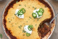 Cheesy Chili Cornbread Casserole Recipe