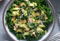 Shaved Kale and Brussels Sprouts Salad with Lemon Vinaigrette