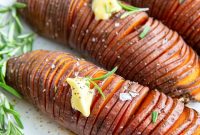 Hasselback Sweet Potatoes Recipe with Maple Glaze