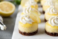 Mini Lemon Cheesecake Bites with Gingersnap Crust