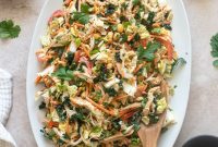 Thai Chicken Salad Recipe with Spicy Peanut Sauce