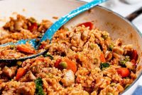 One-Pan Chicken and Rice with Garden Vegetables