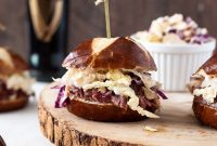 Reuben Style Corned Beef Sliders with Swiss and Sauerkraut