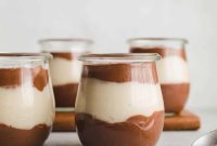 Creamy Chocolate Vanilla Vegan Pudding Cups